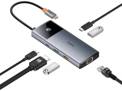 Док-станция Baseus Metal Gleam II 6-in-1 B00061802813-00 серый