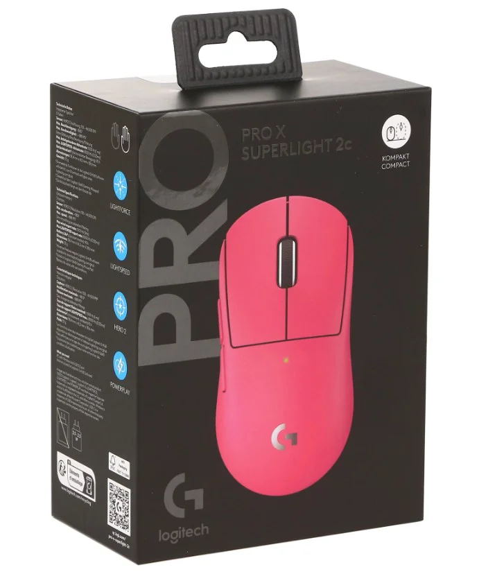 Мышь Logitech Pro X Superlight 2c Magenta 910-007545 розовый