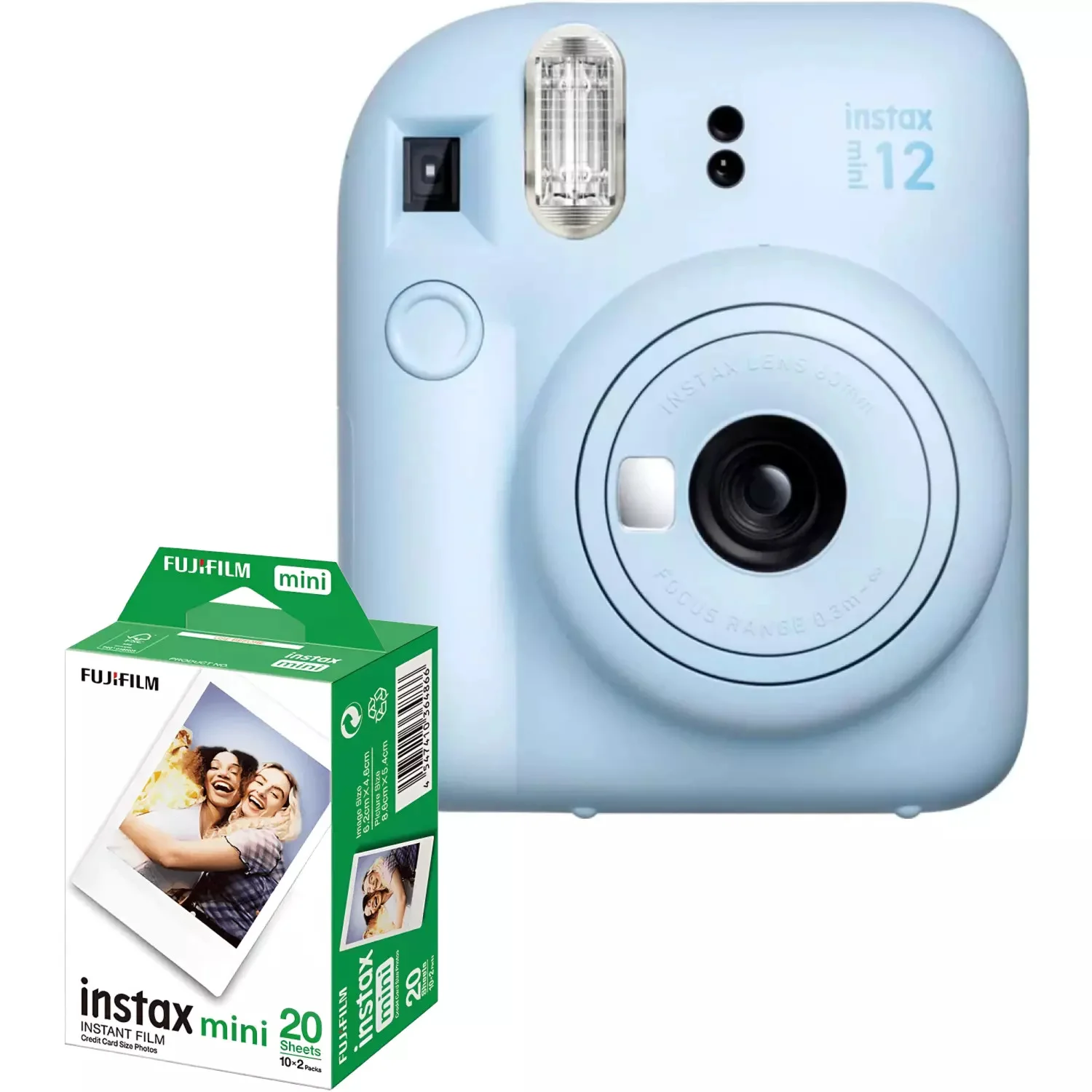 Фотоаппарат моментальной печати Fujifilm Instax Mini 12 Pastel Blue + Пленка Mini Eu2 Глянец 10x2