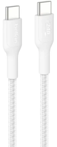 Кабель Belkin USB to USB-C Braided CAB025HQ2MWH 2м белый купить,12730