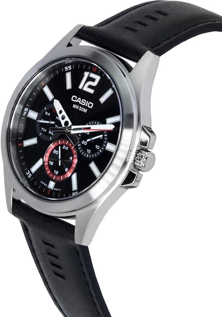 Часы Кварцевые CASIO MTP-E350B-1BVDF сталь купить,NaN