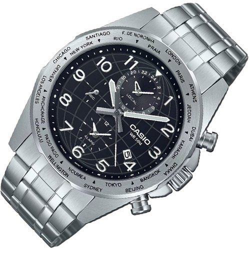 Часы Кварцевые CASIO MTP-W500D-1AVDF нержавеющая сталь купить,NaN