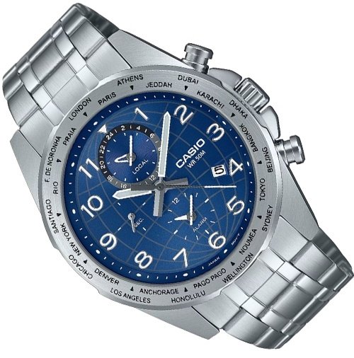 Часы Кварцевые CASIO MTP-W500D-2AVDF нержавеющая сталь купить,NaN