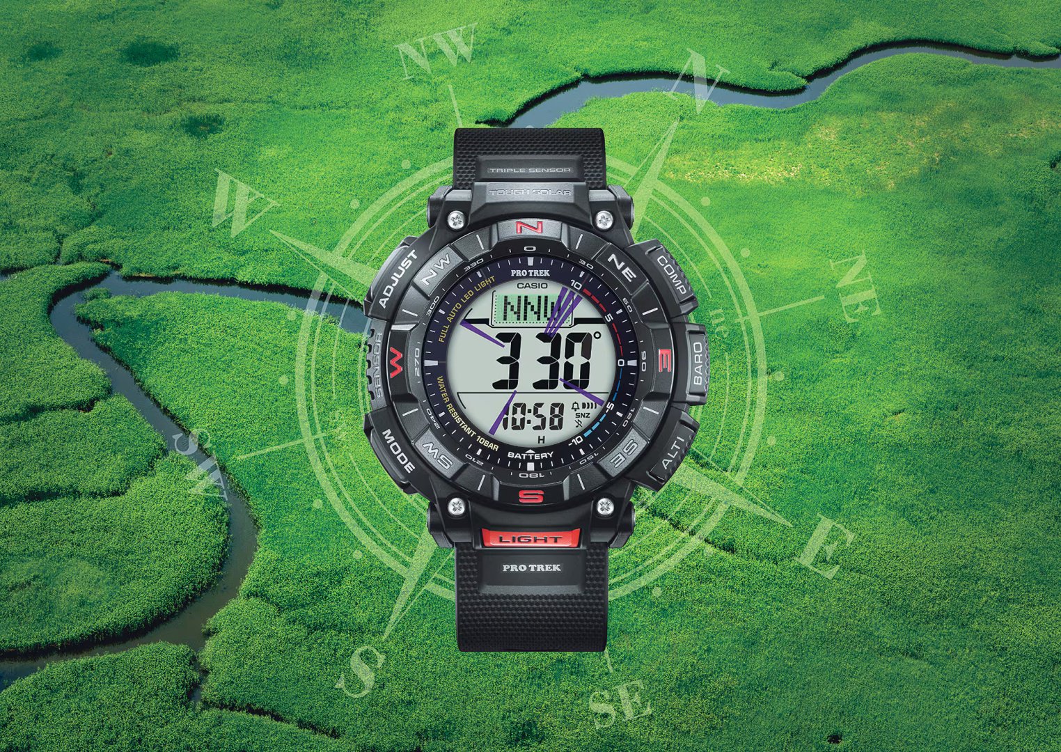 Часы Кварцевые CASIO PRG-340-1DR полимер купить,NaN
