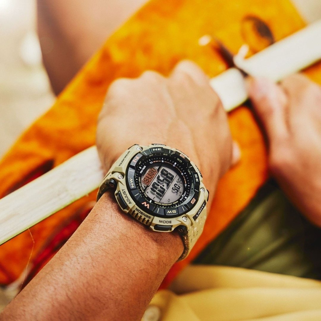 Часы Кварцевые CASIO PRG-340SC-5DR полимер купить,NaN