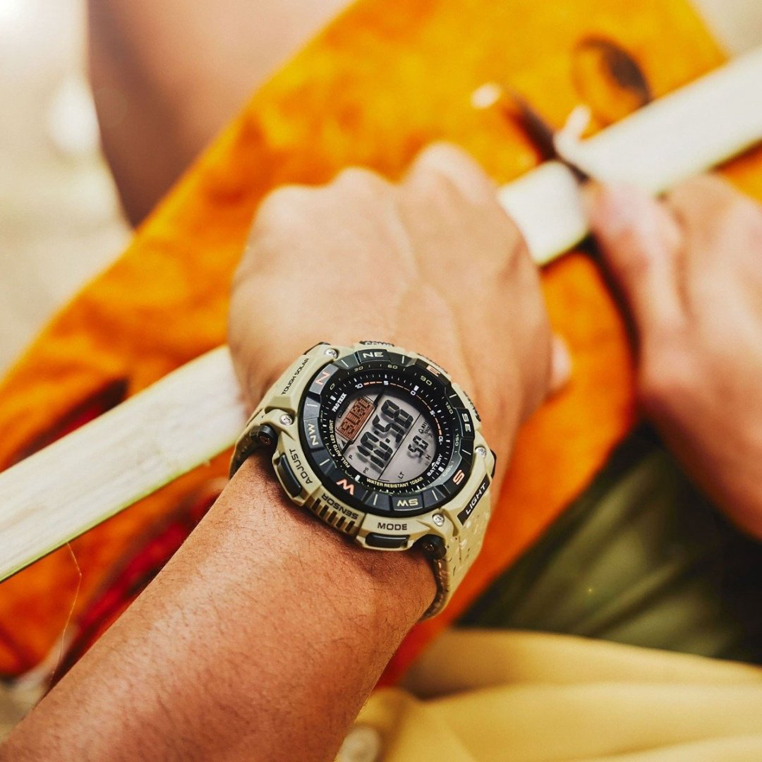Часы Кварцевые CASIO PRG-340SC-5DR полимер купить,NaN