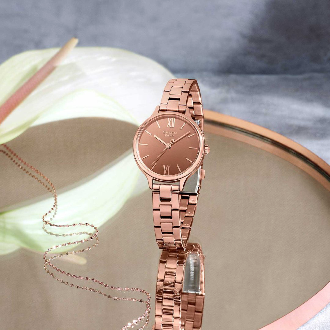 Часы Кварцевые CASIO SHE-4560PG-4AUDF нержавеющая сталь купить,NaN