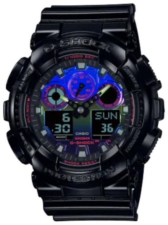 Часы Кварцевые CASIO GA-100RGB-1ADR пластик купить,NaN