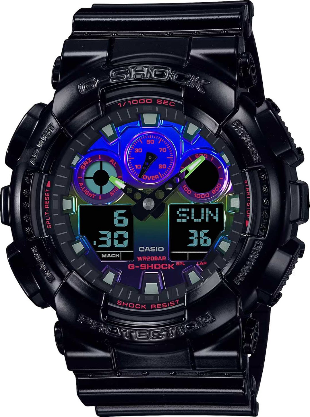 Часы Кварцевые CASIO GA-100RGB-1AER пластик купить,NaN