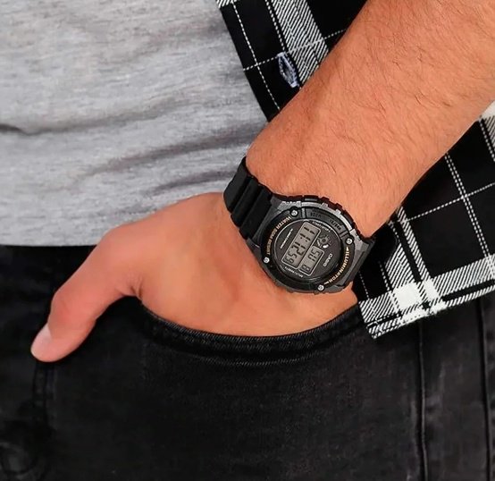 Часы Кварцевые CASIO W-216H-1AVDF полимер купить,NaN