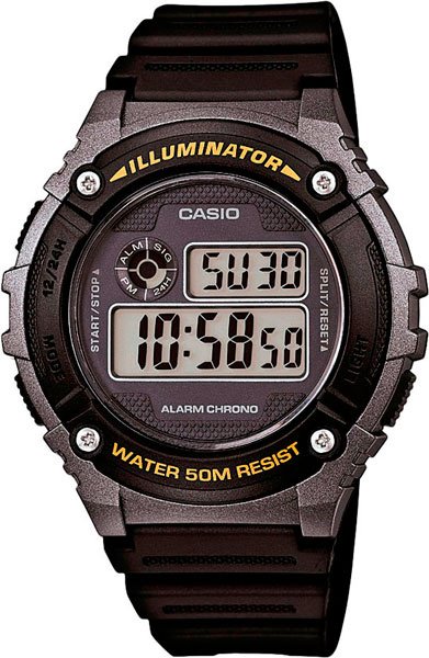 Часы Кварцевые CASIO W-216H-1BVDF полимер купить,NaN