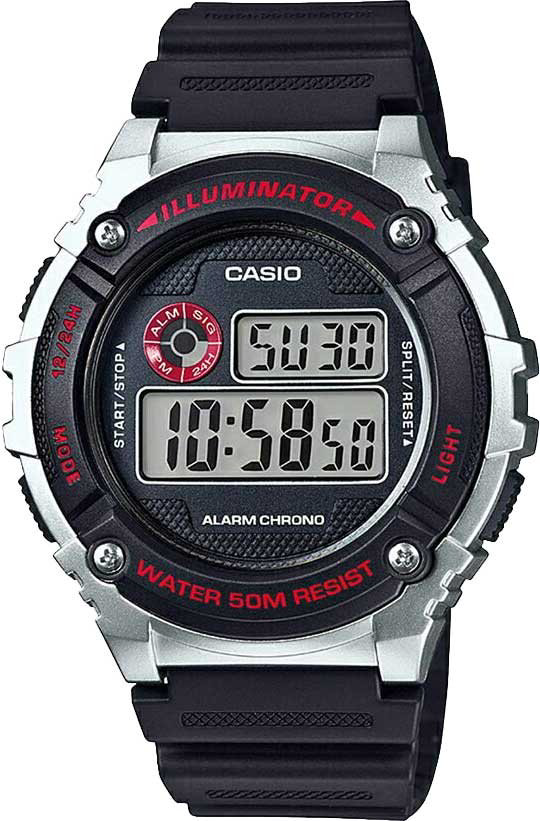 Часы Кварцевые CASIO W-216H-1CVDF полимер купить,NaN