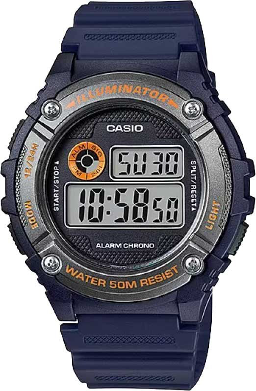 Часы Кварцевые CASIO W-216H-2BVDF полимер