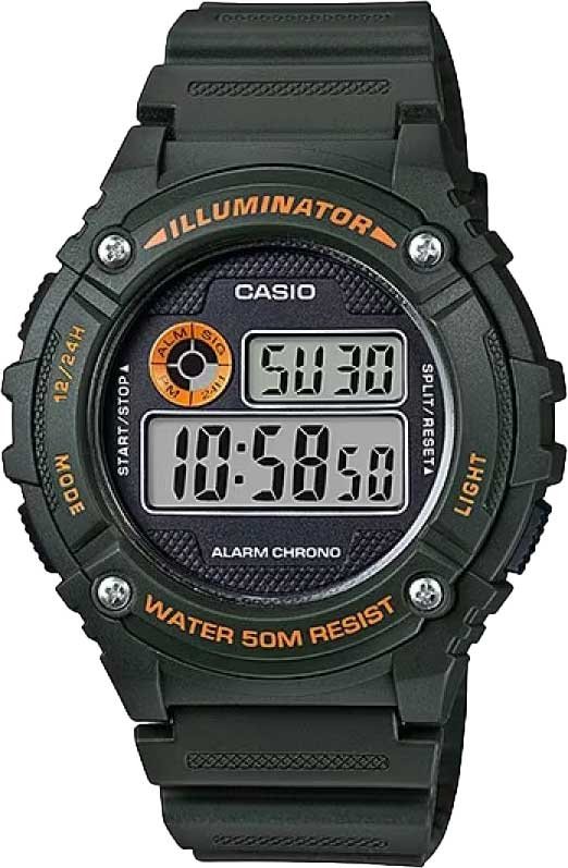 Часы Кварцевые CASIO W-216H-3BVDF полимер купить,NaN