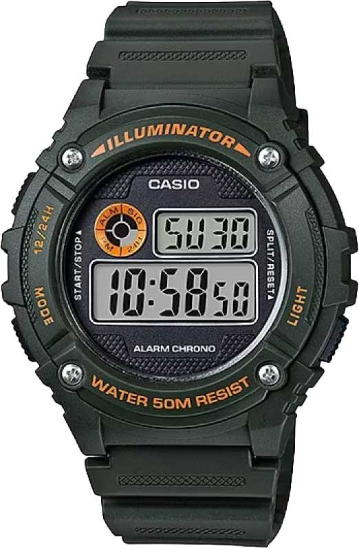 Часы Кварцевые CASIO W-216H-3BVDF полимер купить,NaN