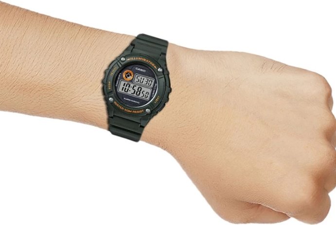 Часы Кварцевые CASIO W-216H-3BVDF полимер купить,NaN