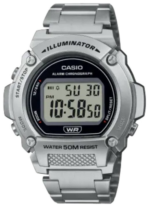 Часы Кварцевые CASIO W-219HD-1AVEF полимер