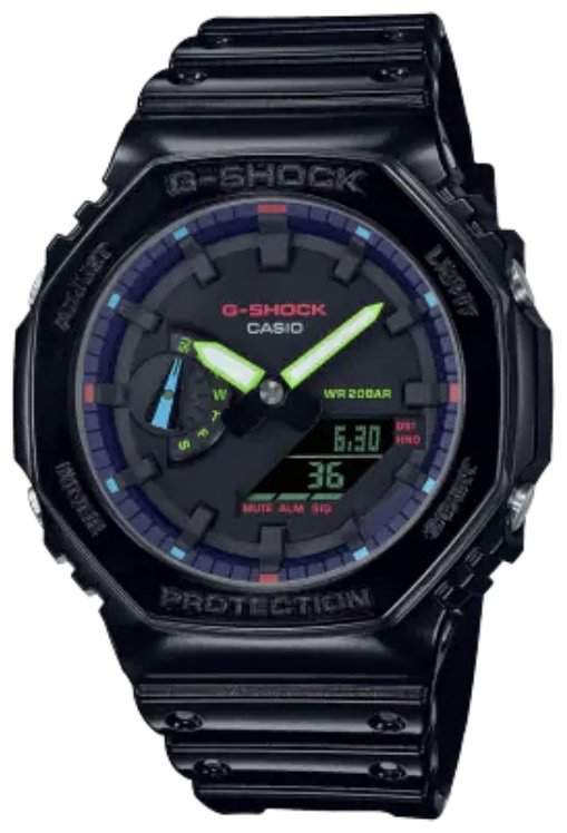 Часы Кварцевые CASIO GA-2100RGB-1ADR пластик