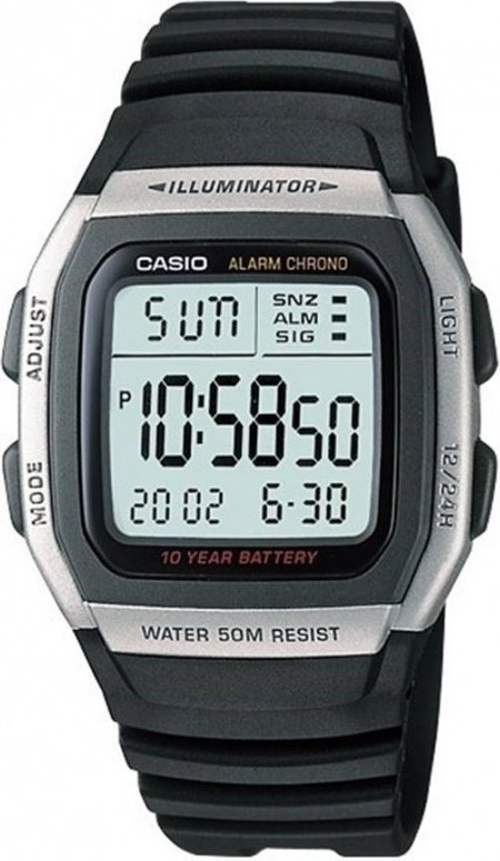 Часы Кварцевые CASIO W-96H-1AVDF пластик