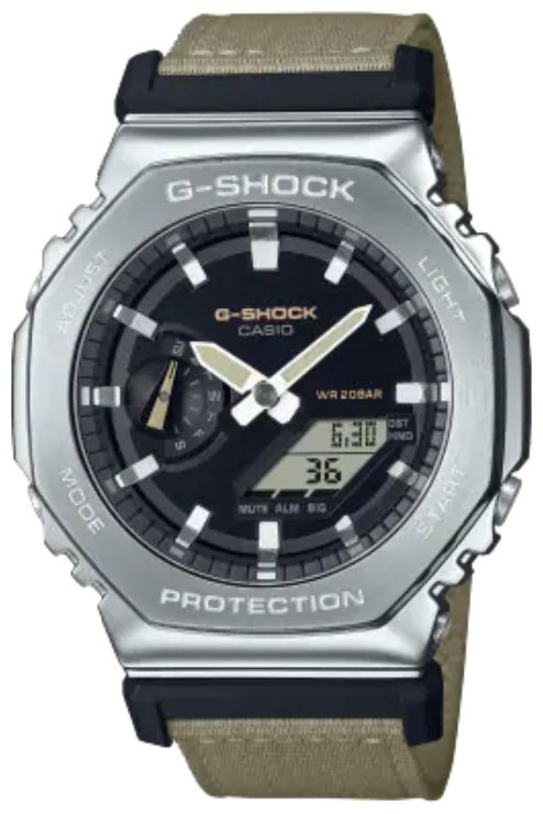 Часы Кварцевые CASIO GM-2100C-5ADR пластик, нержавеющая сталь