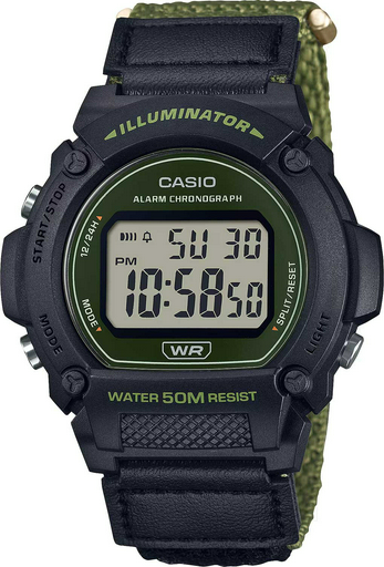 Часы Кварцевые CASIO W-219HB-3AVDF полимер