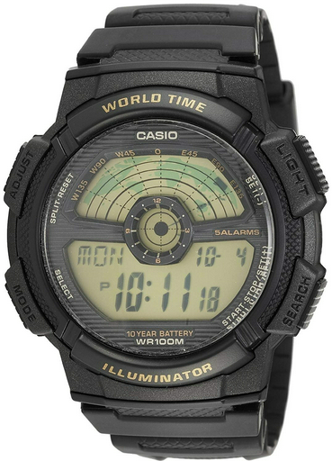 Часы Кварцевые CASIO AE-1100W-1BVDF пластик