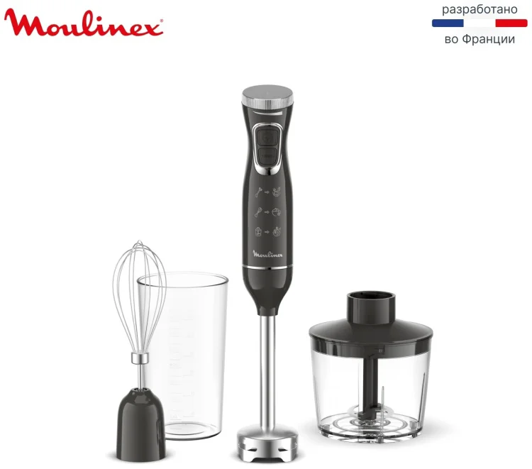 Блендер ручной Moulinex DD 5R38F0 5.2х5.2х20.6см черный