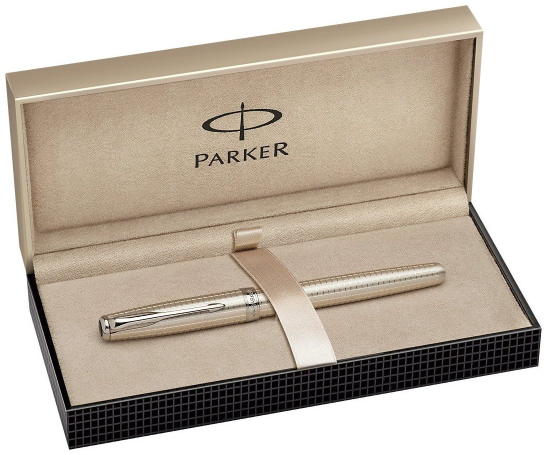 Ручка перьевая PARKER Sonnet Ciselle Decal Silver S0912490 1 шт, 0 мм, цвет чернил черный купить,NaN
