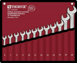 Thorvik набор ключей комбинированный 6-22 мм W3S12TB, 12 шт