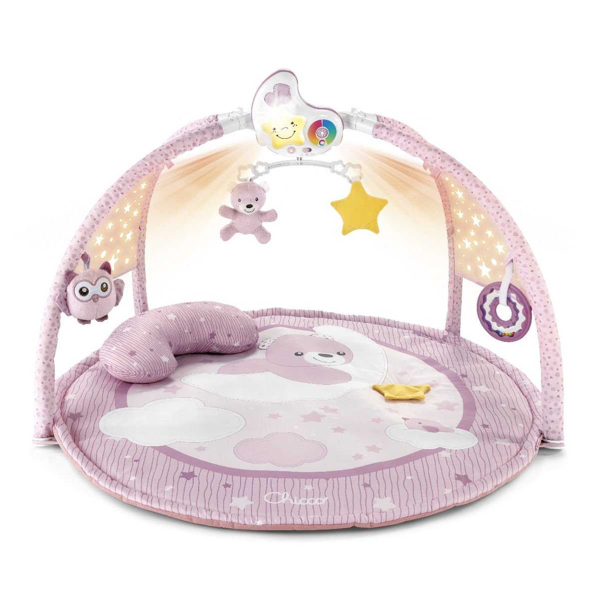 Игровой коврик Chicco 3 в 1 Enjoy Colors Gym 0м+ розовый купить,NaN