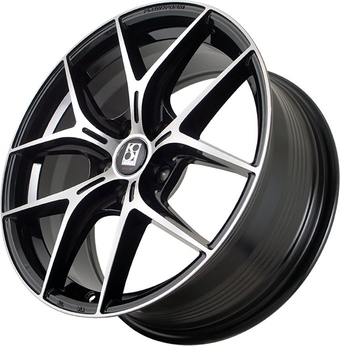KOKO FF006 8.5x19/5x114.3 D73.1 ET35 черный, серебристый купить,NaN