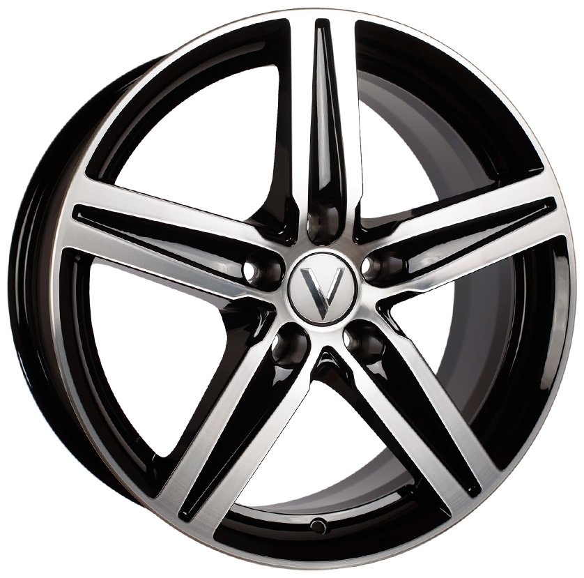 Вектор B230 7.5x17/5x108 D67.1 ET45 4 диска черный, серебристый