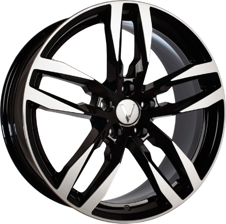 Вектор 220 8x19/5x108 D63.35 ET42.5 4 диска черный, серебристый
