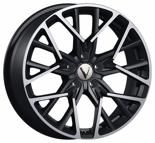 Вектор 225 8x18/5x112 D66.6 ET39 черный, серебристый