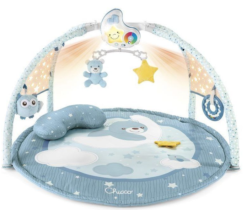 Игровой коврик Chicco 3 в 1 Enjoy Colors Gym 0м+ голубой купить,NaN