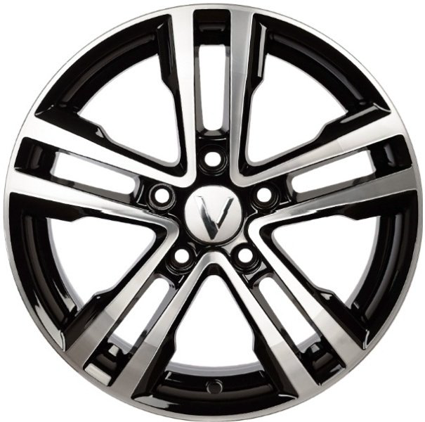 Вектор B197 6.5x16/5x100 D67.1 ET40 черный, серебристый купить,NaN