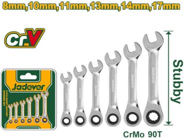 Jadever набор ключей комбинированный 8-17 мм JDSP6406, 6 шт