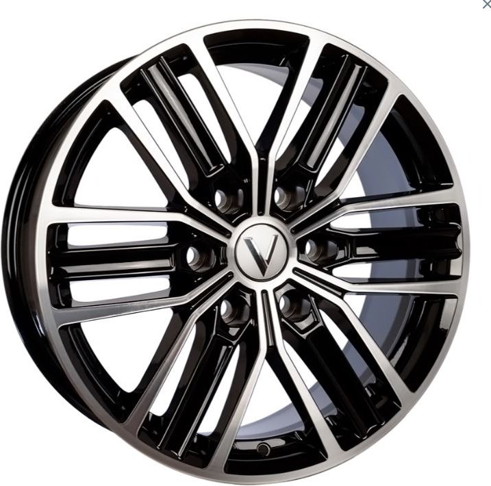Вектор B218 7.5x18/6x139.7 D100.1 ET25 4 диска черный, серебристый купить,NaN