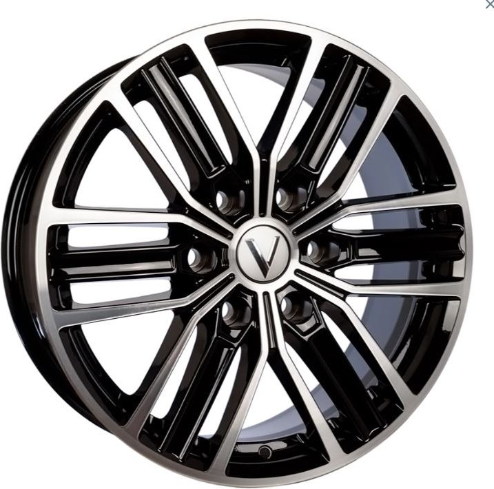 Вектор B218 7.5x18/6x139.7 D100.1 ET25 4 диска черный, серебристый купить,NaN