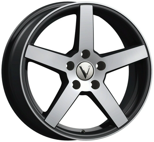 Вектор B261 7x17/4x100 D67.1 ET43 черный, серебристый