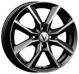 K-7 В283 6x15/4x100 D54.1 ET46 4 диска черный, серебристый