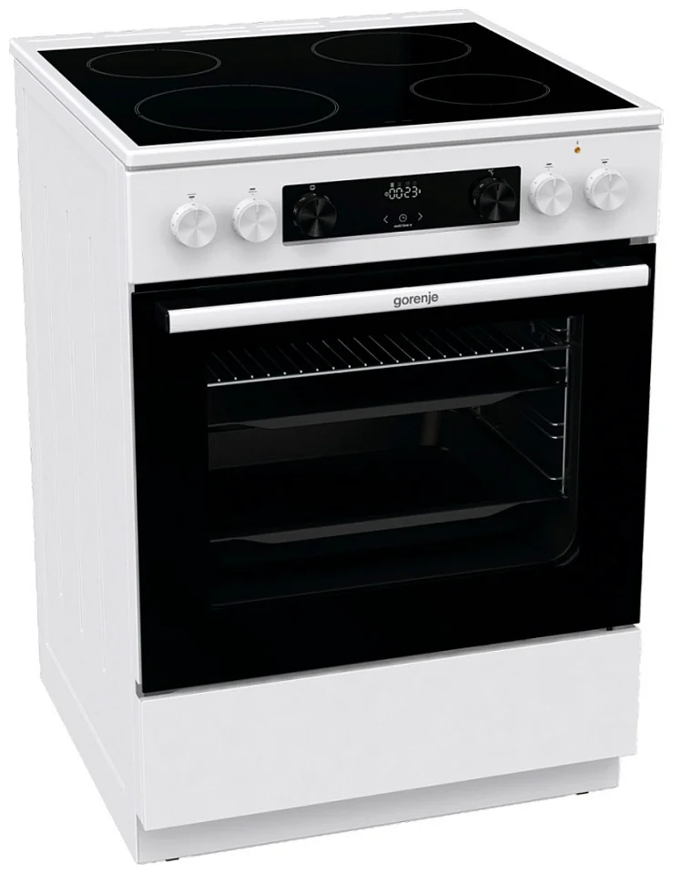 Плита стеклокерамическая Gorenje GEC6C40WD 60х60х85см белый купить,309990