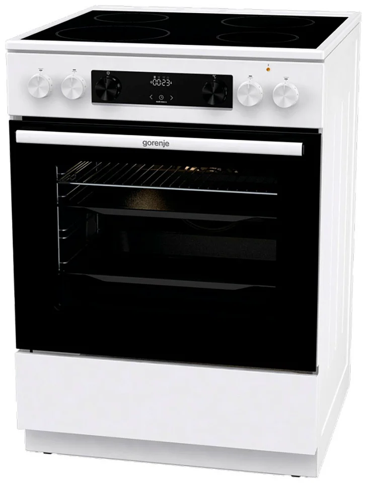 Плита стеклокерамическая Gorenje GEC6C40WD 60х60х85см белый купить,309990