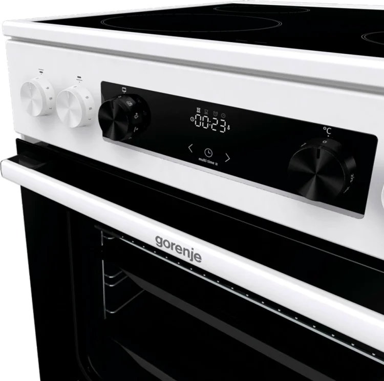 Плита стеклокерамическая Gorenje GEC6C40WD 60х60х85см белый купить,309990