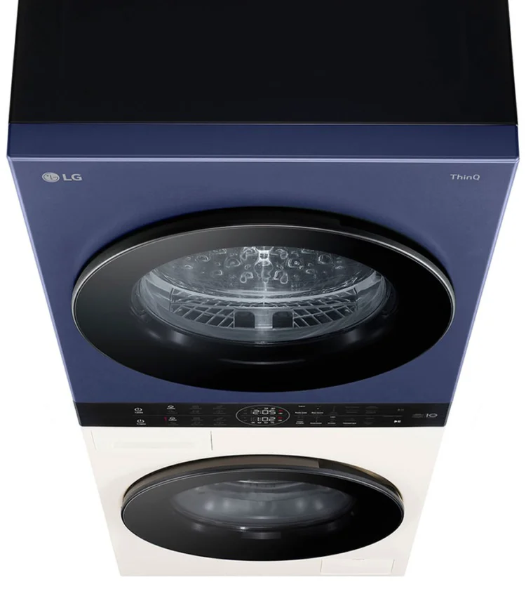 Стиральная машина с сушкой LG WashTower Objet  W4W8LVPK4HM 60х60х165.5см сине-бежевый купить,1129990