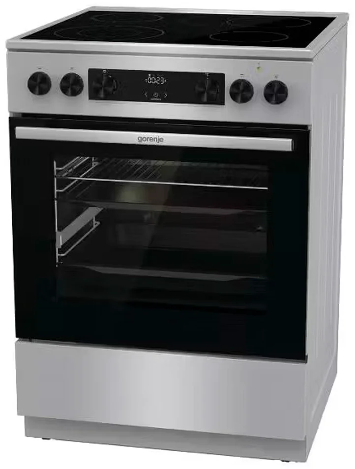 Плита стеклокерамическая Gorenje GEC6C61XA 60х60х85см серебристый