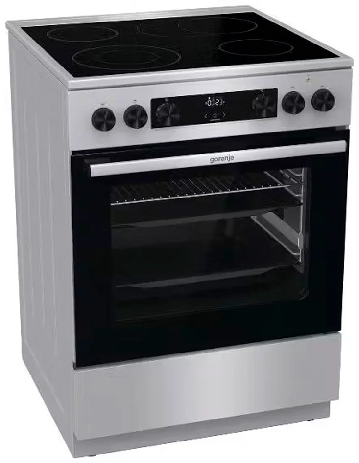 Плита стеклокерамическая Gorenje GEC6C61XA 60х60х85см серебристый