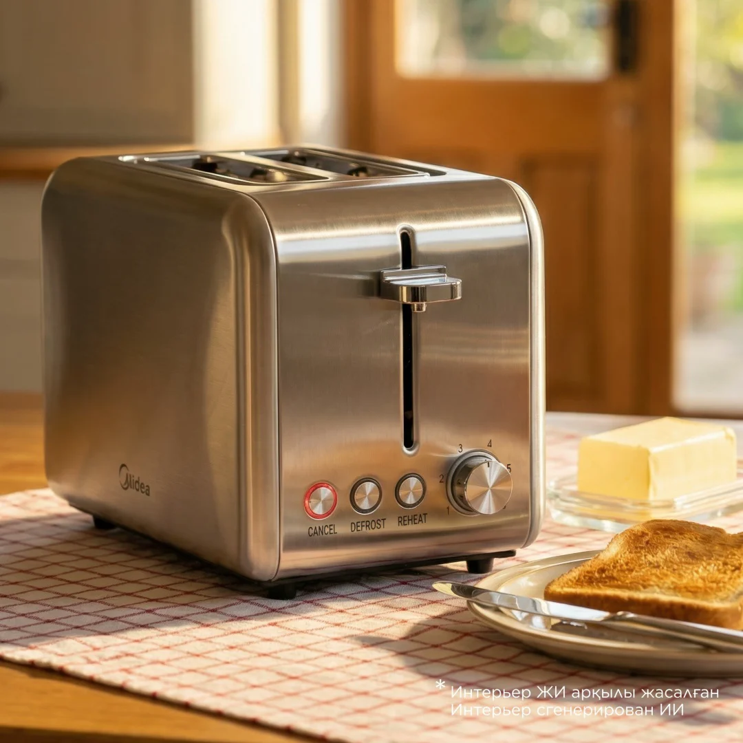 Тостер Midea MT-RS2L17W2 стальной купить,39990