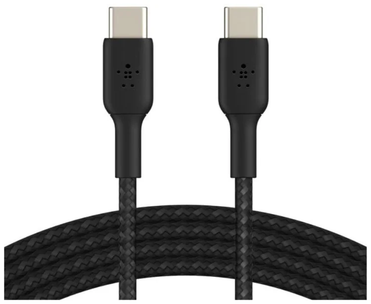 Кабель Belkin USB-C to USB-C Braided CAB004BT1MBK 1м черный купить,6990