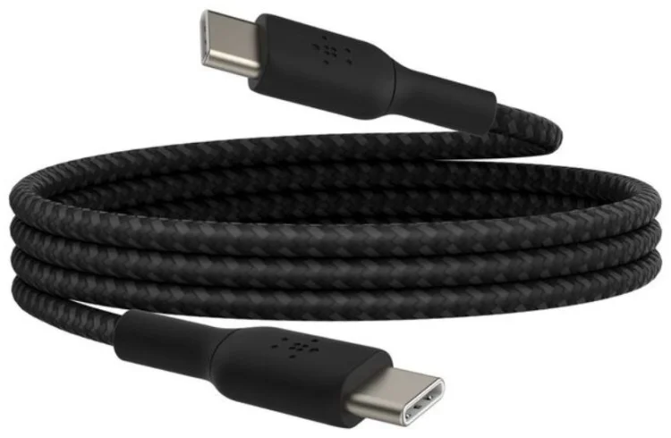 Кабель Belkin USB-C to USB-C Braided CAB004BT1MBK 1м черный купить,6990